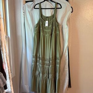 Torrid Olive Green Tiered Maxi Dress
